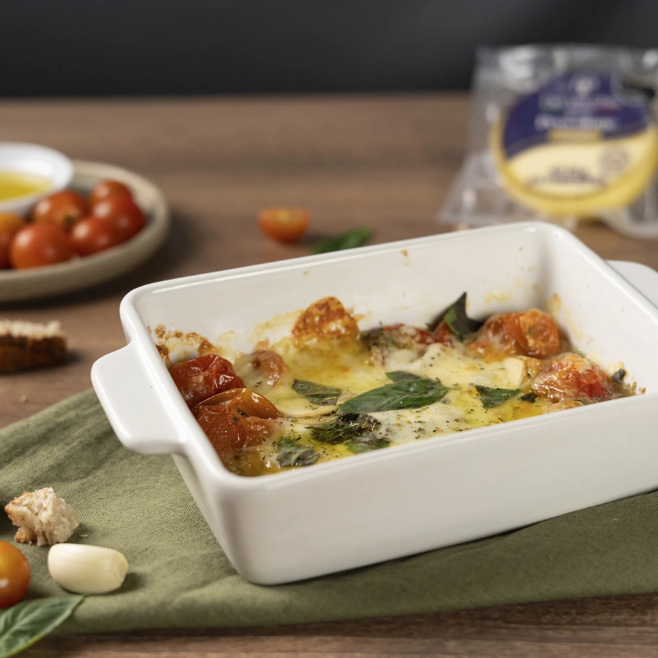 Provolone al horno con tomates
